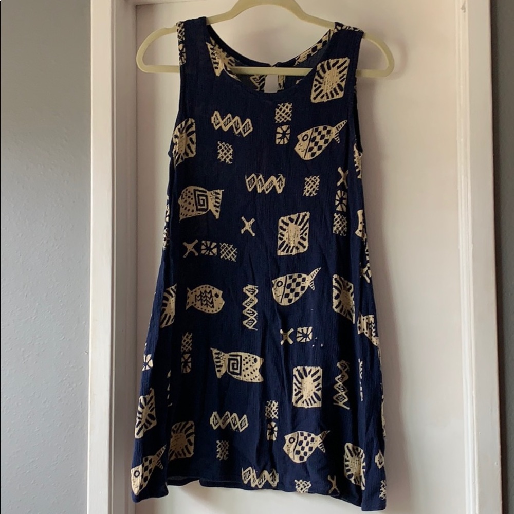 Vintage Tribal Fish print Dress